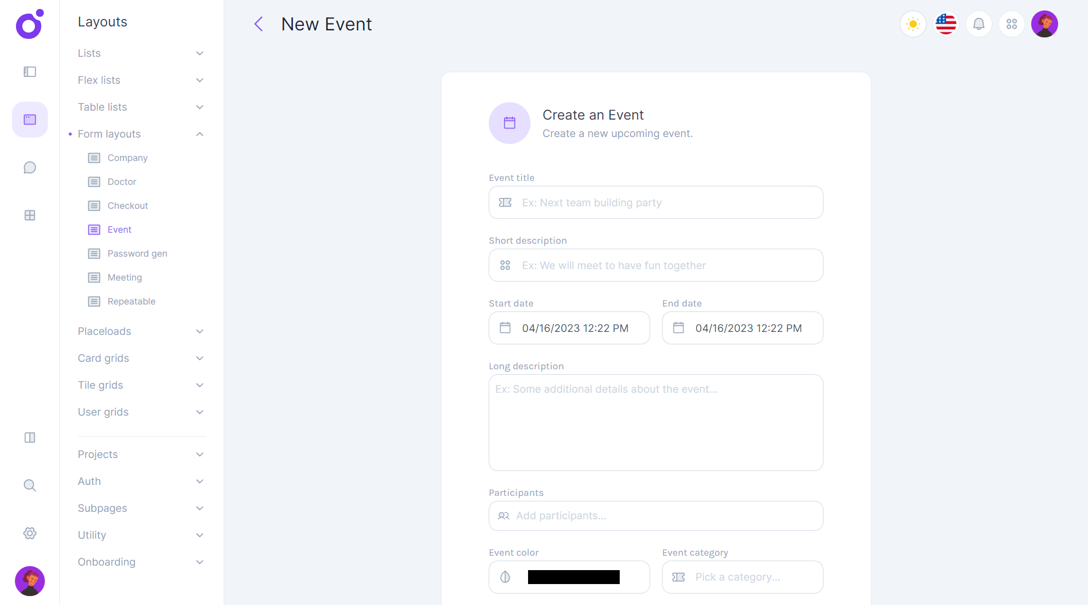 Tairo - Form layout 4